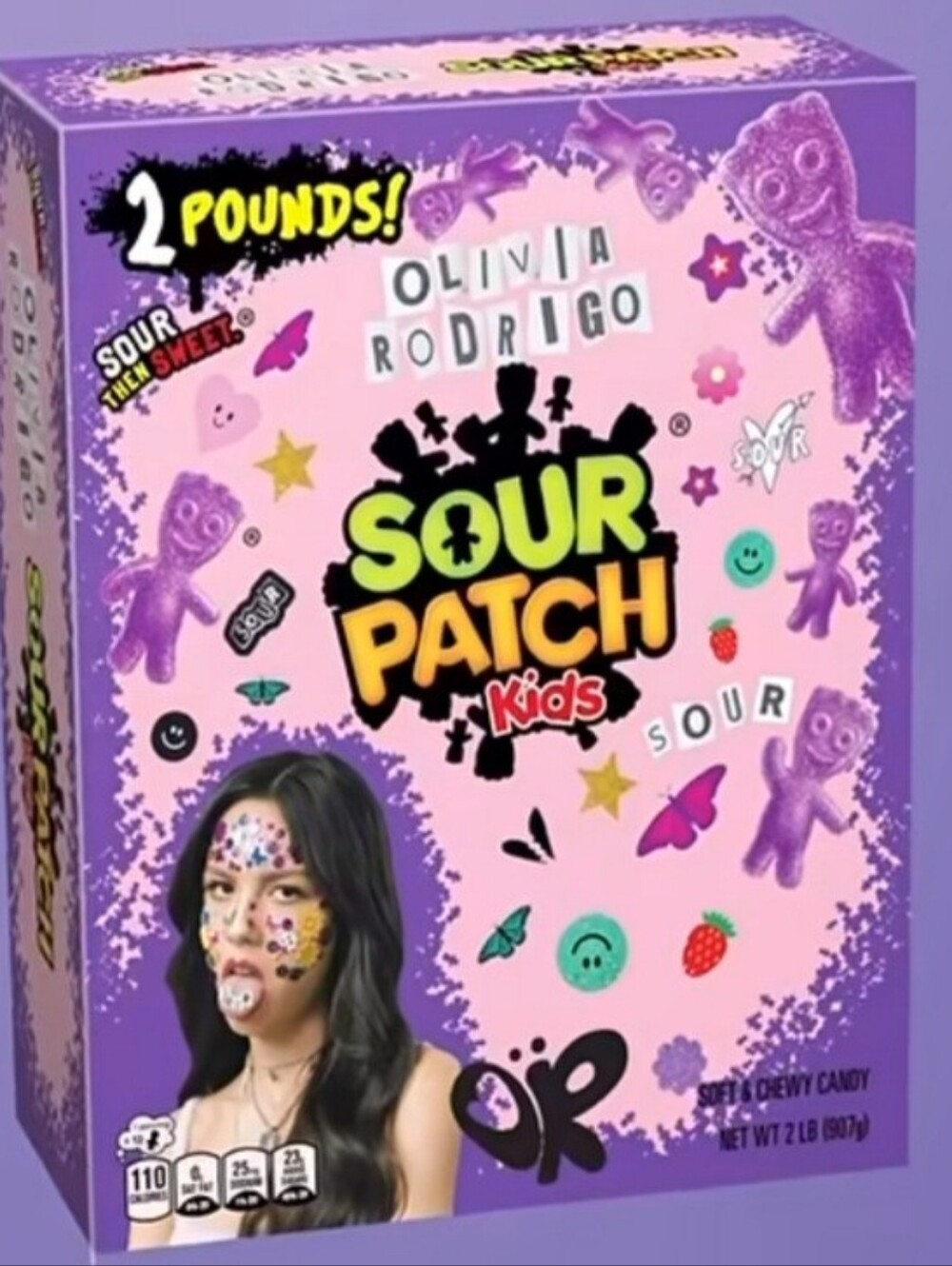 Sour Patch Kids Olivia Rodrigo Pink & Purple Candy Pack